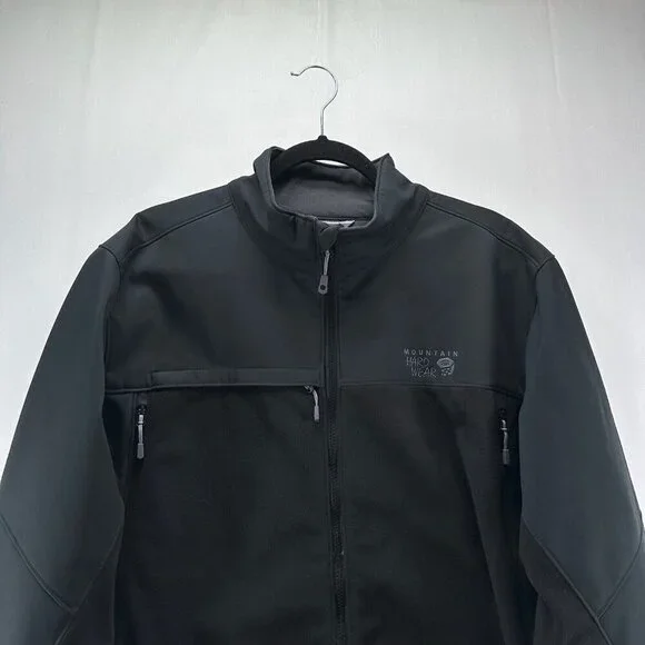 Mountain Hardwear Jacket Mens XL Mountain Tech II Soft Shell Fleece Gray Black - Picture 13 of 13